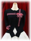 baby cardigan ribbonjacquard color
