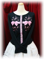 baby cardigan ribbonmotifprint color2