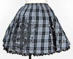 pu skirt checkpleated color3