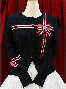 baby cardigan ribbonjacquard