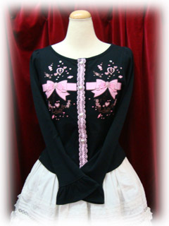 baby cardigan ribbonmotifprint color2